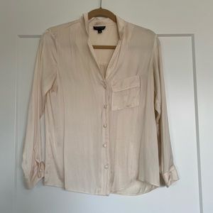 Topshop Satin Feel Button Down
